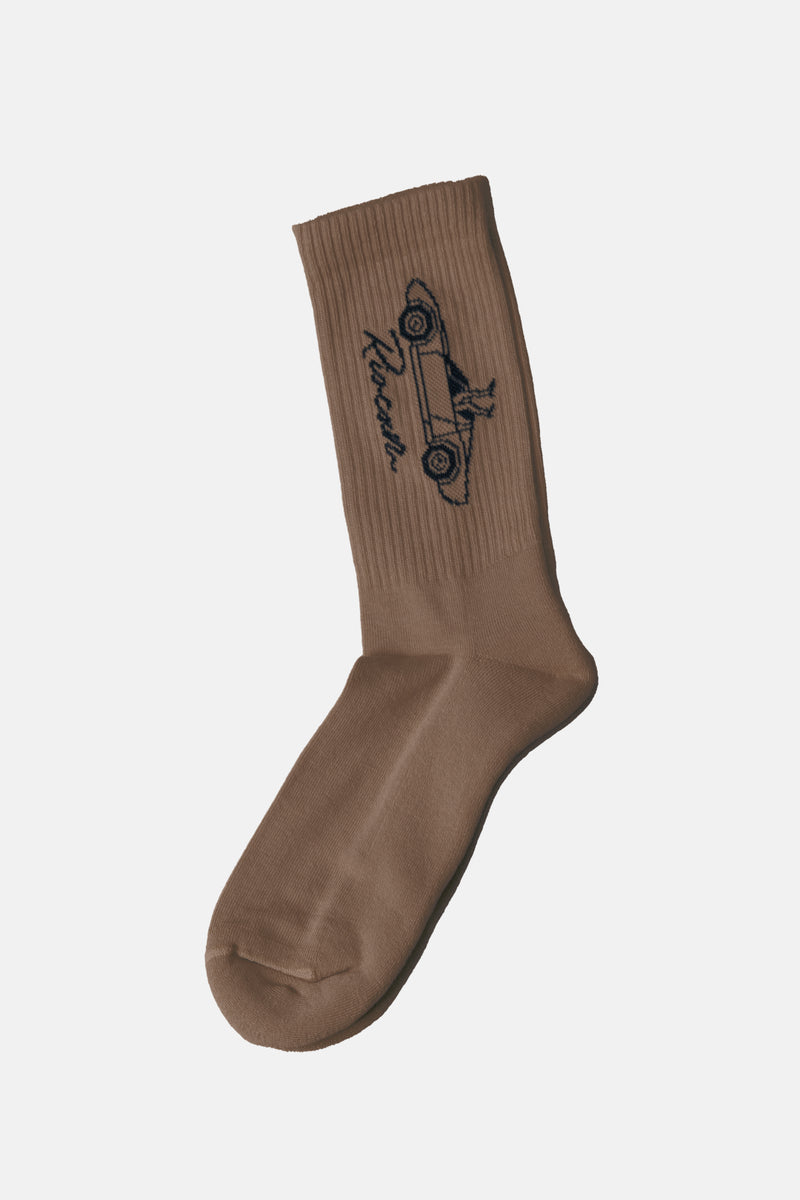 SOCKS LOGO BROWN