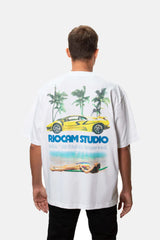 T-SHIRT LAMBO PALMS WHITE