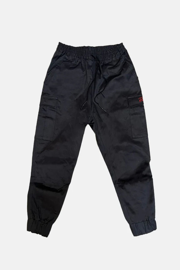 MEN’S TWILL CARGO JOGGER PANTS BLACK