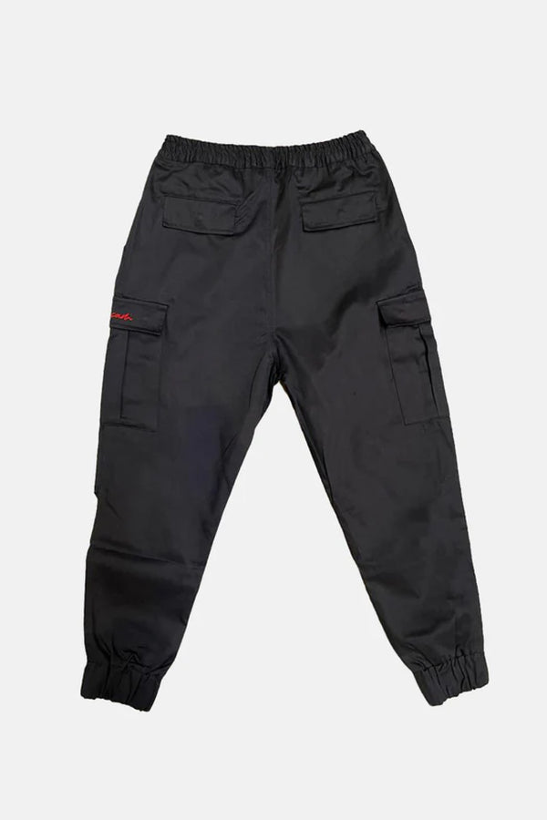 MEN’S TWILL CARGO JOGGER PANTS BLACK