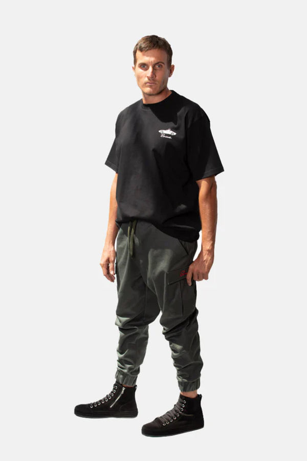 MEN’S TWILL CARGO JOGGER PANTS GREEN