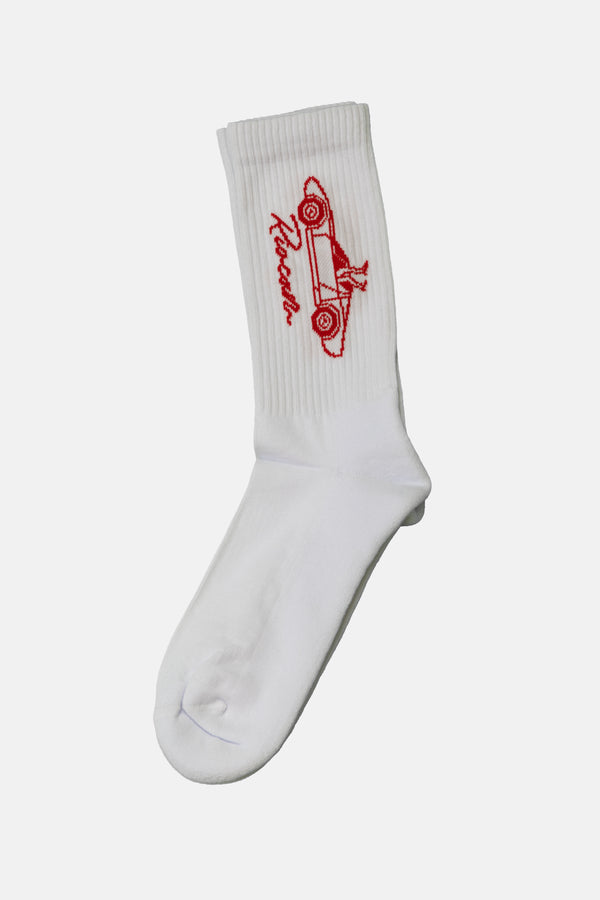 Riocam's White Socks with Red Logo